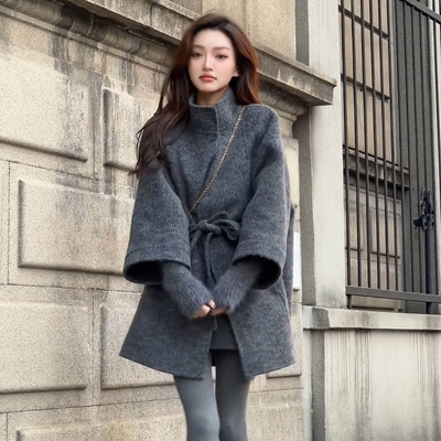 高端双面羊绒大衣女小个子2025秋