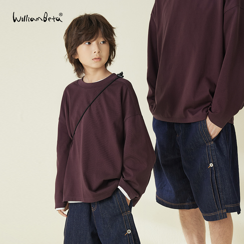 williambeta宽松落肩长袖卫衣