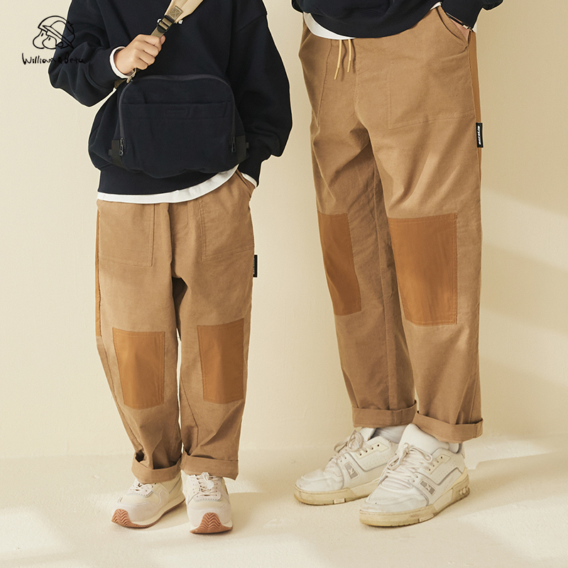 williambate梭织纯棉休闲长裤