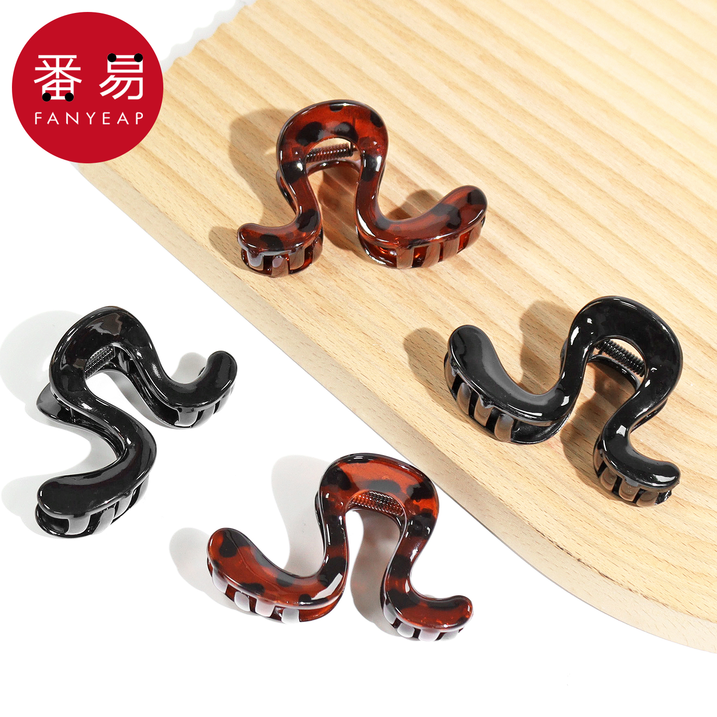 抓夹/高马尾B1pq808-后脑勺头发弧形发夹抓夹固定半丸子头发头饰