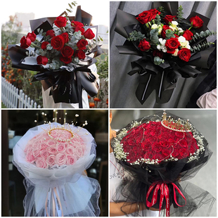 潮州市湘桥区潮安区饶平县同城配送女友礼物玫瑰花束生日鲜花速递