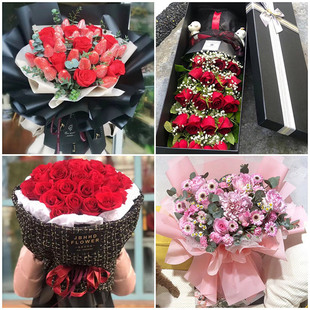 黄冈市英山县浠水县蕲春县同城配送女友礼物玫瑰花束生日鲜花速递