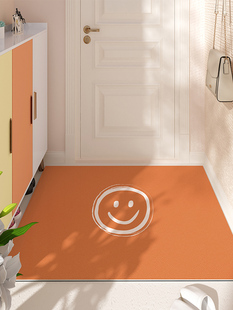 橙色入口门地板垫切割皮革Pvc门垫可擦拭免洗门垫经典 入口地毯