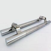 38管加厚不锈钢拉手斜脚拐角玻璃门拉手白钢拉丝大拉手有框门把手