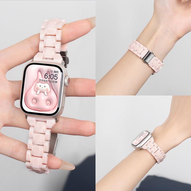 匠戴适用iWatch可爱树脂运动表带
