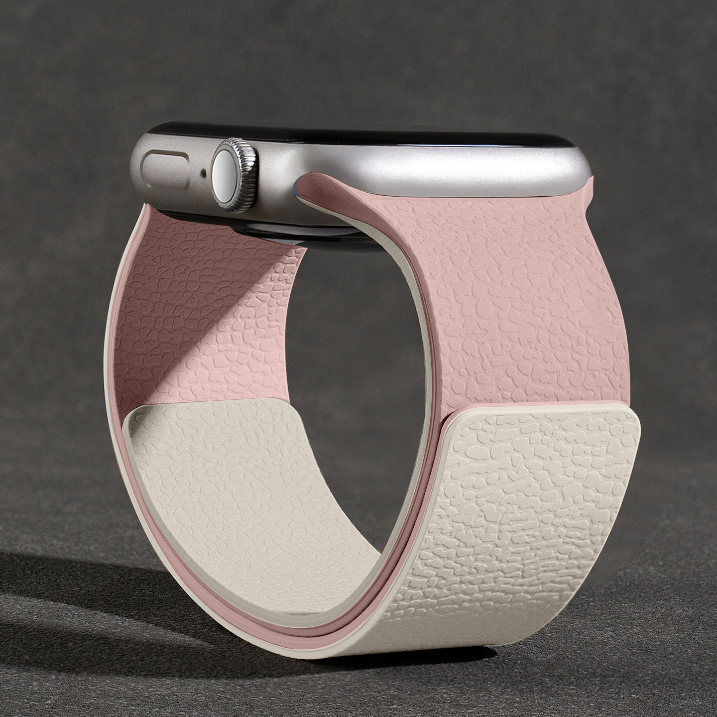 匠戴适用iwatch11表带苹果S10手表applewatch9新款拼色荔枝纹创意S8硅胶磁吸春夏se3男女款运动Ultra智能高级