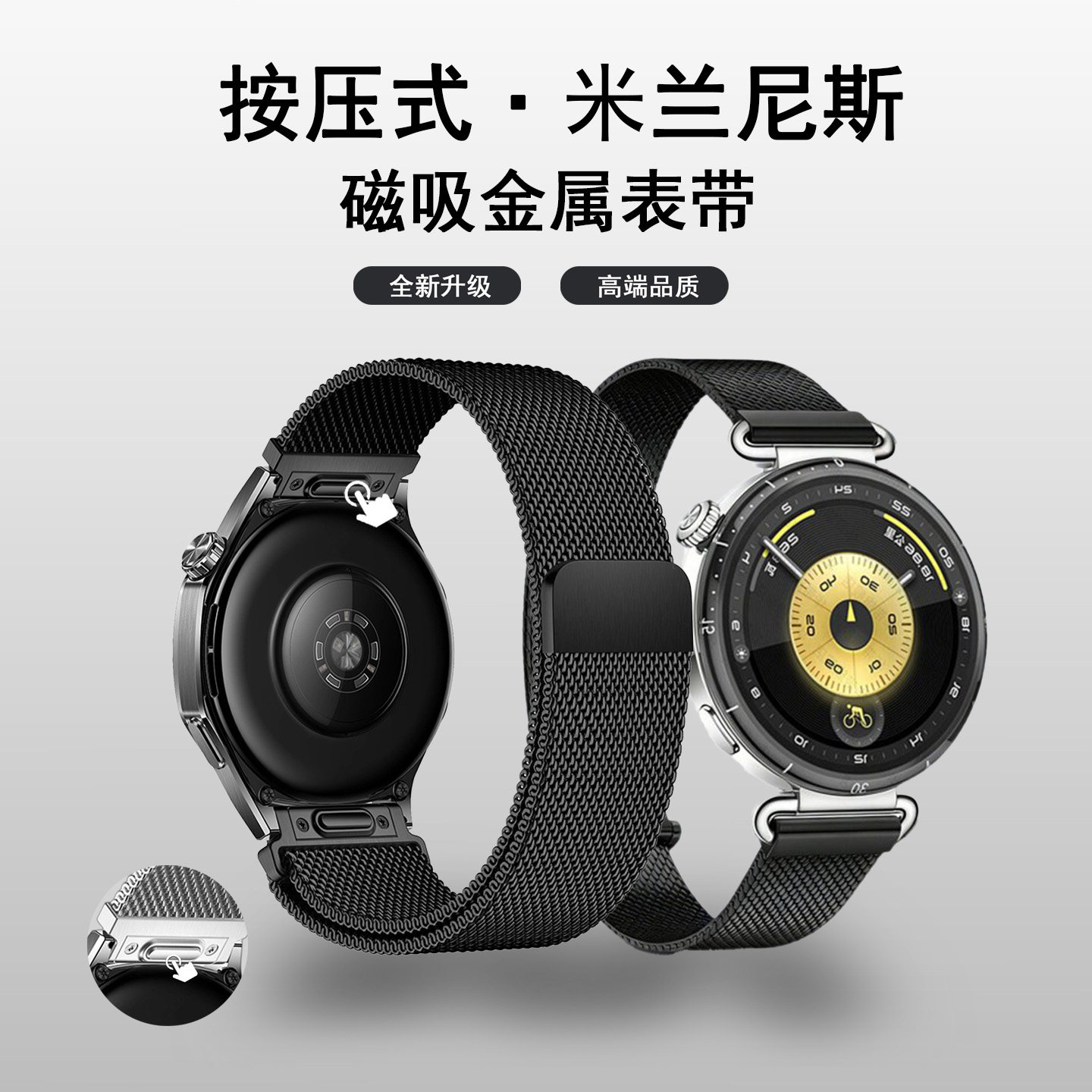 适用华为GT系列米兰尼斯磁吸表带图片