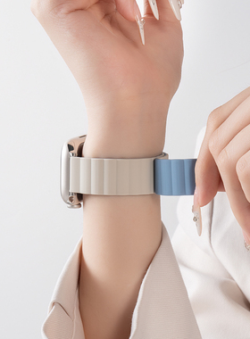 适用iwatch11表带S11苹果S8手表S7细款S10硅胶Applewatch9新款10磁吸SE3夏天透气S6高级女款创意男watchs运动