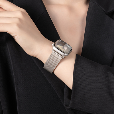 匠戴适用iwatch双按扣米兰金属