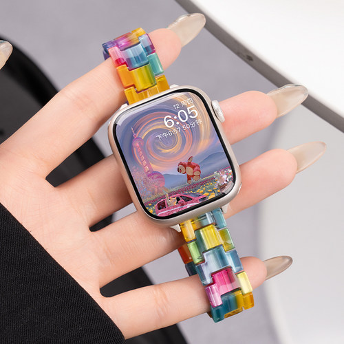 匠戴适用iWatch树脂可爱创意表带