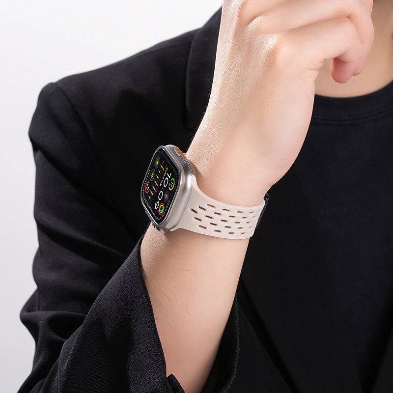 匠戴适用iWatch硅胶透气创意表带图片