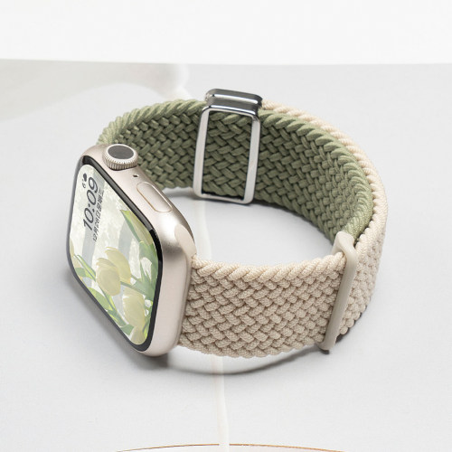 匠戴适用iwatch撞色编织磁吸表带