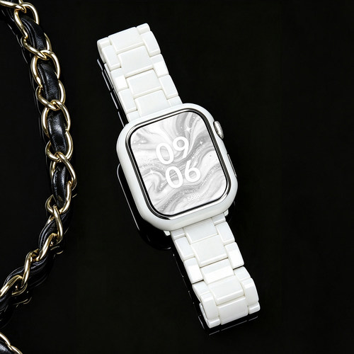 匠戴适用iWatch凉感三珠陶瓷表带