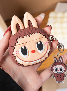 适用airpods4保护壳airpodspro2保护套拉布布苹果耳机壳airpod耳机套Pro3蓝牙2耳机仓二代labubu硅胶四软外壳