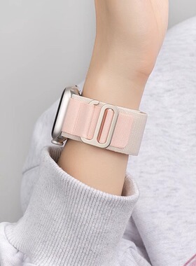 匠戴适用iwatch9表带S9苹果S8手表applewatch8运动S10女款高山尼龙S8夏季SE编织7透气10高级Ultra男
