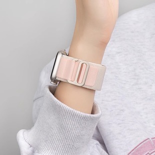 匠戴适用iwatch9表带S9苹果S8手表applewatch8运动S10女款 SE编织7透气10高级Ultra男 高山尼龙S8夏季