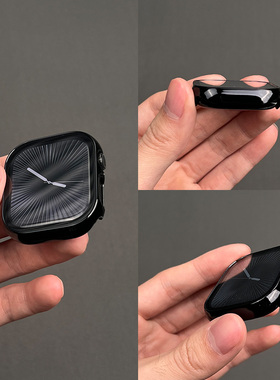 匠戴适用苹果S11手表保护壳iwatch10表壳S9保护套applewatch全包ultra钢化SE一体3防刮2防摔7表套6电镀保护膜