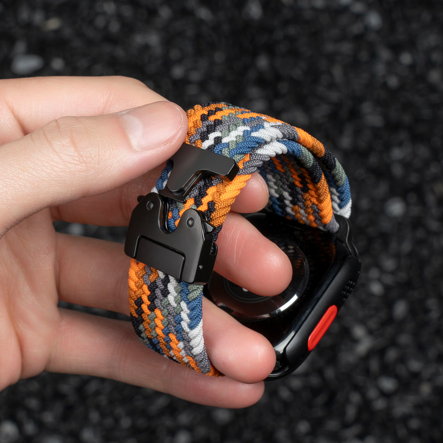 匠戴适用苹果S11手表applewatch ultra3/2表带iwatch10编织s9新款8尼龙8伞扣SE男士7高级6透气49夏季运动腕带