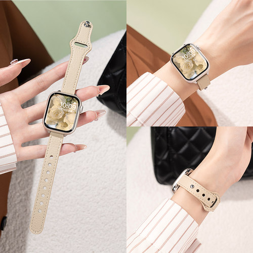 匠戴适用iWatch荔枝纹真皮表带