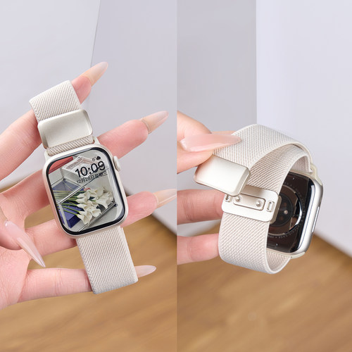 匠戴适用iWatch磁吸扣尼龙表带