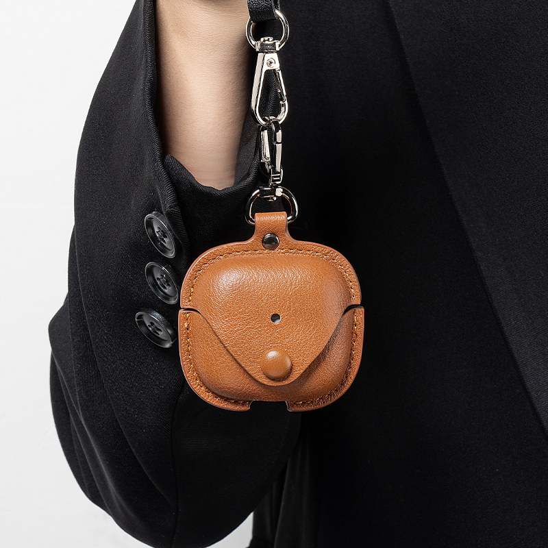 苹果AirPods皮质软壳挂绳耳机壳