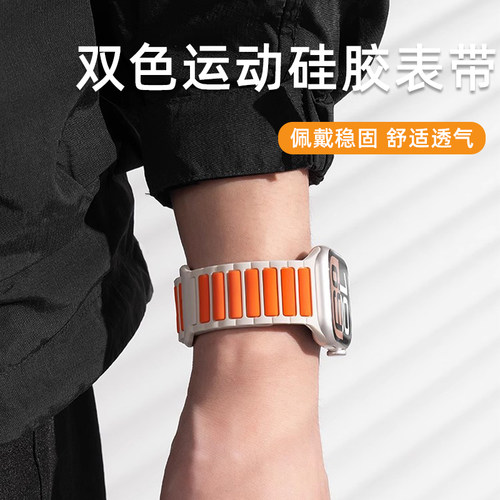 匠戴适用iwatch改款工装硅胶表带