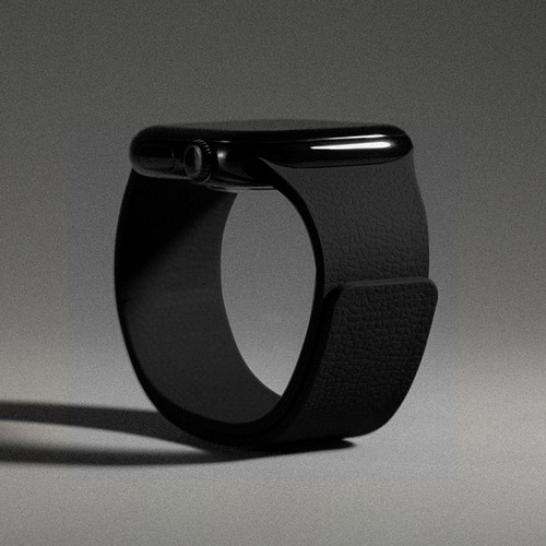 匠戴适用苹果新皮纹磁吸硅胶表带