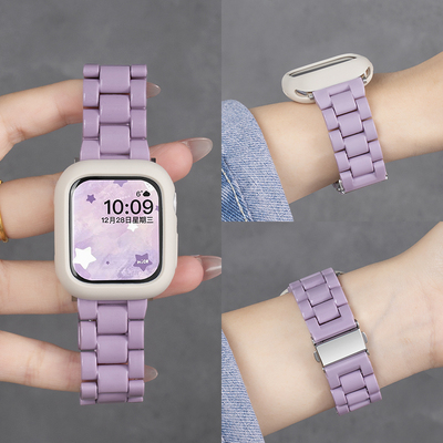 匠戴适用苹果糖果色亚克力表带