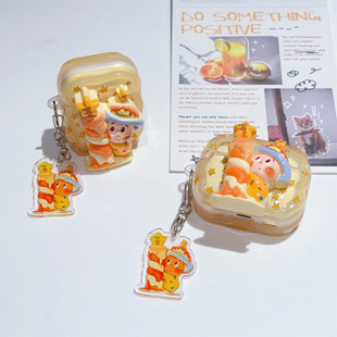 适用airpodspro3保护套新款蜡烛星星人airpodspro2耳机保护壳pro3代4代苹果ipods无线蓝牙Airpods4新三代防摔