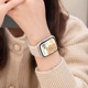 适用iwatch8表带S9苹果applewatch9手表S7尼龙S7编织7女夏天新款 SE彩虹S6可爱6代高级小众男个性 iphone智能