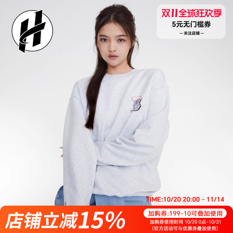 清仓 MLB23FW纽约洋基队Logo印花休闲秋季套头长袖圆领卫衣男女