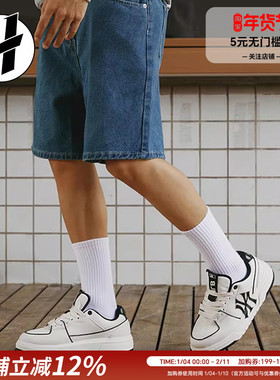 MLB Chunky Liner运动鞋男复古老花潮流厚底舒适防滑低帮板鞋女