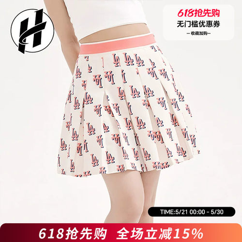 女款修身百褶运动休闲短裙