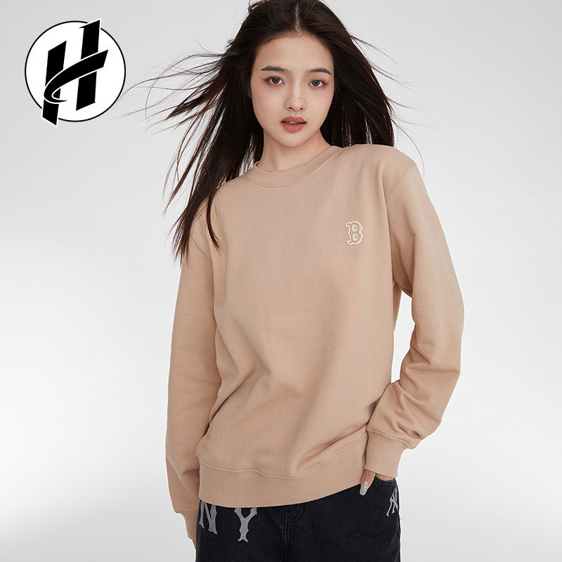 MLB卫衣运动上衣情侣款圆领套头休闲百搭套头衫男装