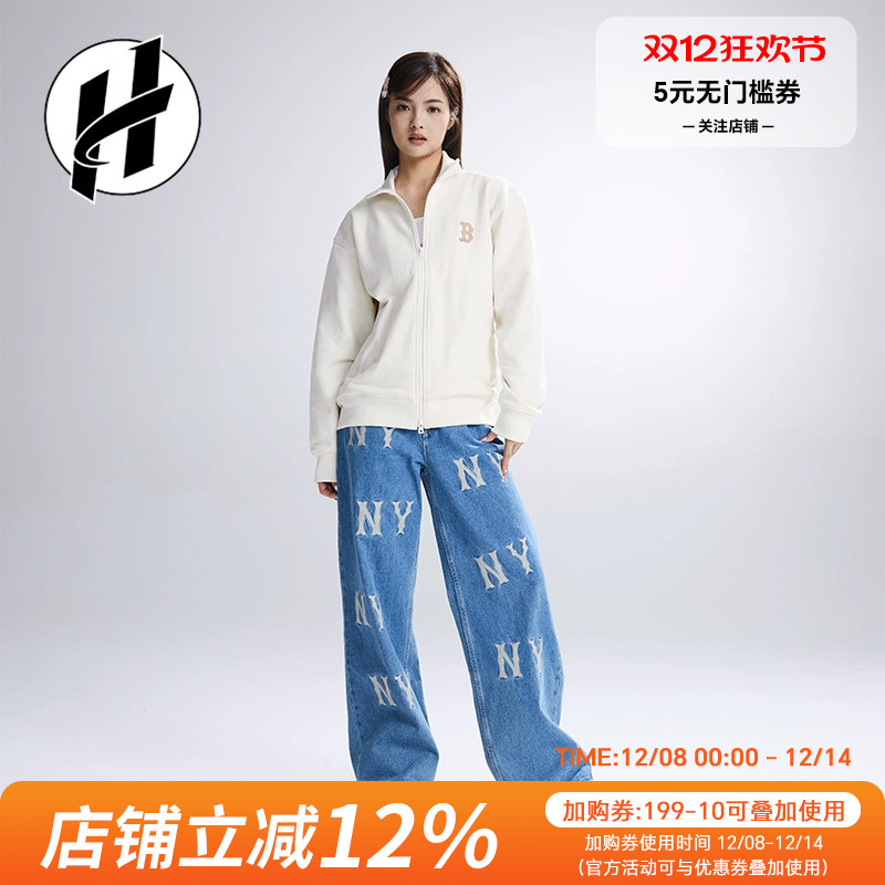 清仓 MLBFW23洛杉矶道奇队立领外套拉链开衫卫衣男女同款