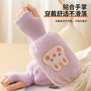 儿童防脏学生写字2025新款 套袖 套带手套一体二合一女秋冬季 保暖袖