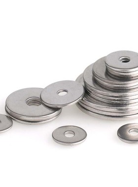 304不锈钢加大加厚平垫圈圆形GB97/BG96螺丝垫片薄介子M1.6M3M4M5