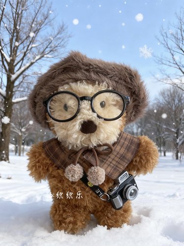 jellycat18cm猴子娃衣秋冬咖色系套装little系列送朋友生日礼物