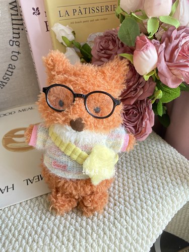 jellycat18cm小狐狸娃衣可爱彩色毛衣五角星包套装little系列送友