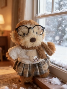 jellycat18cm猴子娃衣秋冬毛衣围巾帽套装little系列穿送闺蜜礼物