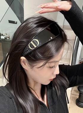 小红书同款CD发箍墨镜女2025新款骑行防晒太阳眼镜拍照凹造型头箍