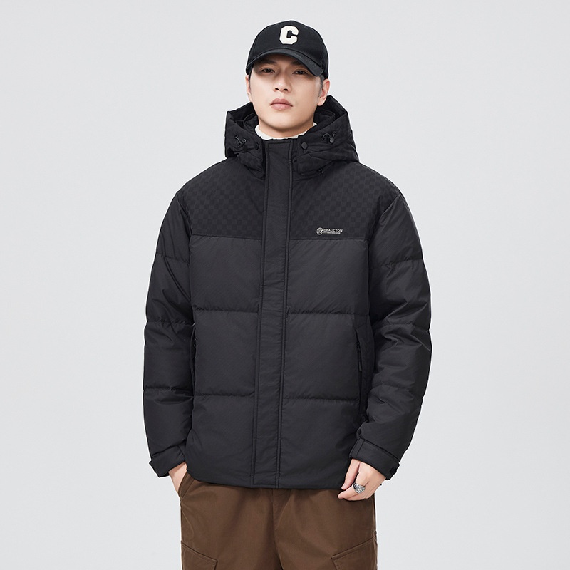 连帽可拆卸羽绒服加厚保暖