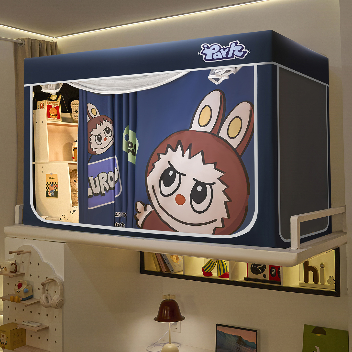 palite学生宿舍遮光床帘强遮光单人上铺寝室下铺全包免安装支架