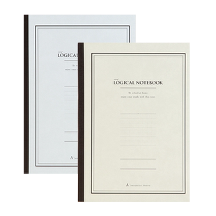 Logical逻辑复古文艺风格主题封面逻辑格内页笔记本记事本单册装5册装进口上纸质B5尺寸线装软面抄学生