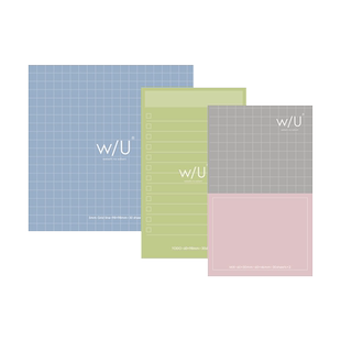 逻辑旗舰店Logical w/U系列笔记型便签贴背胶设计TODO清单5mm方格记事备忘便利贴nakabayashi仲林出品