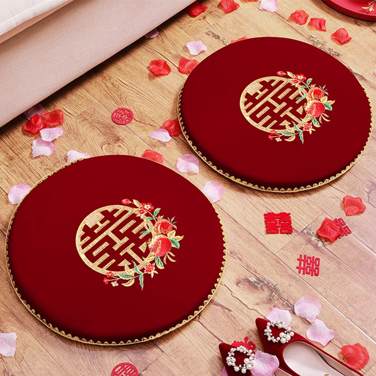 结婚庆用品跪垫一对新娘坐福垫红色敬茶改口喜垫子拜堂敬酒跪拜,节庆用品/礼品,婚庆跪垫,淘宝优惠券,粉丝福利购,淘宝优惠卷