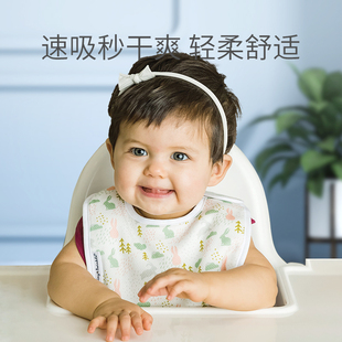 tiny twinkle婴儿棉质纱布围嘴口水巾宝宝防吐奶围兜（3条装）