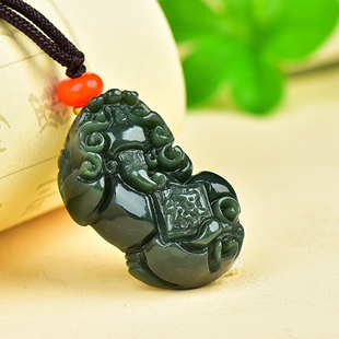 新疆和田青玉貔貅吊坠挂件做工精细高级感男女同款做吊坠挂件手牌