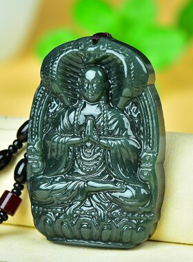 和田青玉佛像吊坠男士地藏王菩萨