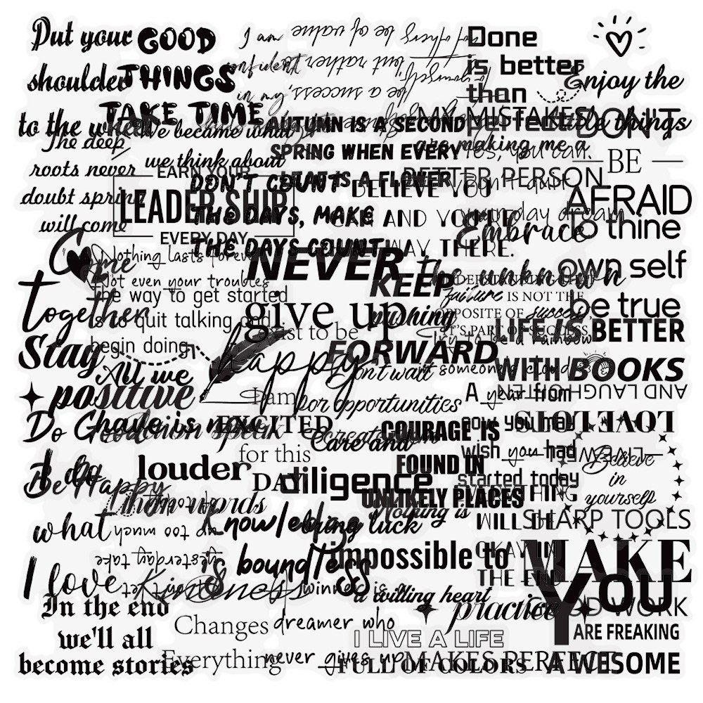 100张英文励志短句贴纸平板电脑手账本手机壳日记装饰PET透明贴画,文具电教/文化用品/商务用品,贴纸/立体贴纸,淘宝优惠券,粉丝福利购,淘宝优惠卷